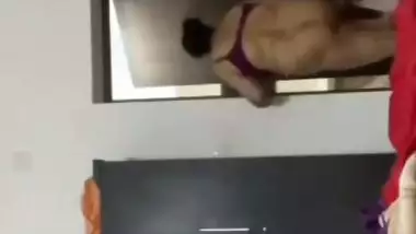 Huge boobs mom naked after bath caught by son viral MMS