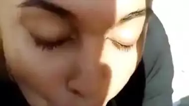 Beautiful sucker, outdoor sucking like pro