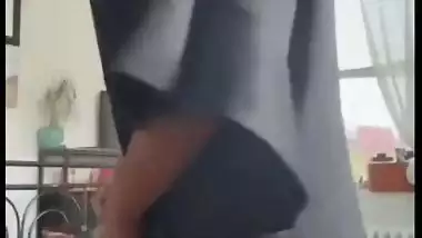 Big ass grinding girlfriend in hardcore sex with cum drink