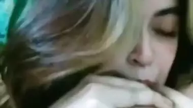 Smoking Bengali girl sucking big boobs and nude pussy show