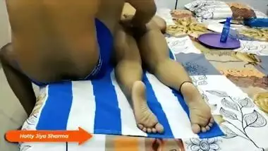 Sexy Mistress Taking Full Body Massage From Indian Hot Boy When Home Alone