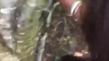 Busty Indian wife fucking in outdoor with moans