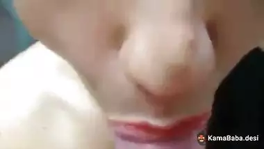 Nude Indian girl gives a handjob and swallows cum