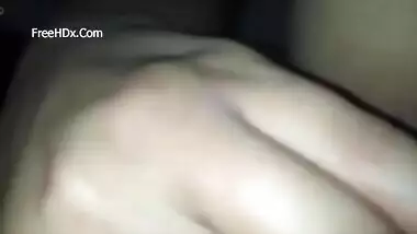 Excited Desi woman touches jugs and XXX muff while waiting for BF