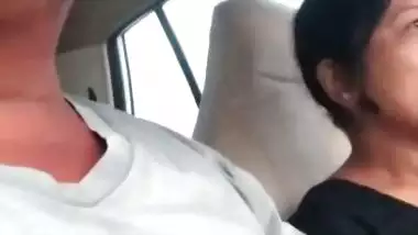 Cute Assamese wife blowjob to husband in running car