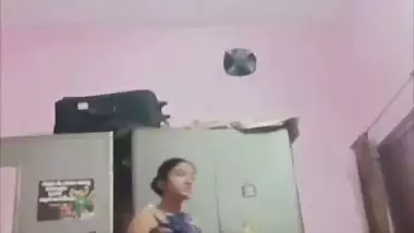 Sister changing dress caught on camera by brother
