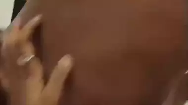 Newly married wife boob sucking by horny husband