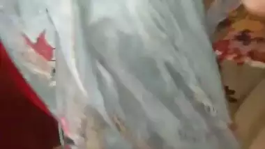 Bengali MILF boobs show to lover before viral sex