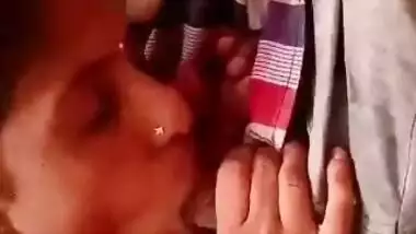Bhabi sucking dick outdoor