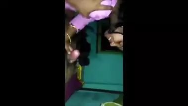 Black hair sexy gf giving blowjob