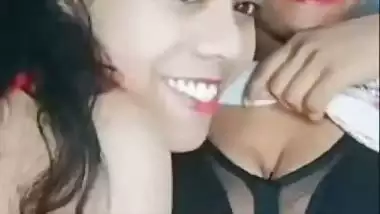 Two girls record their desi lesbian porn during a live show